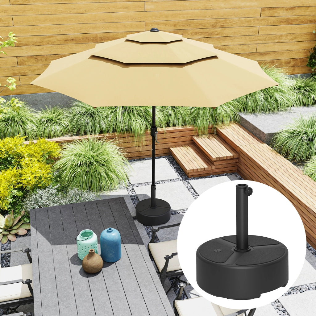 Sostegno per ombrellone riempibile in HDPE ¨C Zephmum ¨C Nero 18 kg