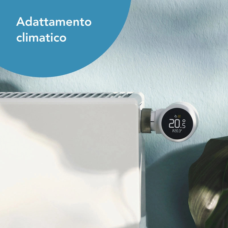 Tado Testa termostatica Intelligente X add-on. Controllo multistanza. Wi-fi. Matter. Assistenti vocali google e alexa