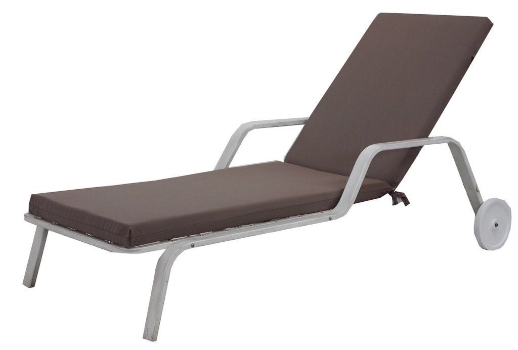 Cuscino per Lettino Prendisole da Giardino 190x57x5 cm in Dralon Allegro Taupe