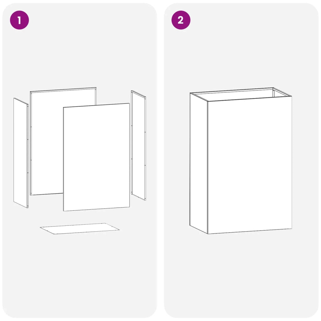 Vaso da giardino Antracite 40 x 30 x 75 cm 8005502