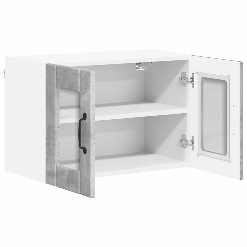 Mobile in vetro da parete LUCCA 2 pcs Grigio Cemento