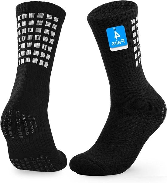 Slip anti-slip per sport per uomo e donna - imbottiti e anti-bloccaggio - misura 43-50 - nero - 4 paia