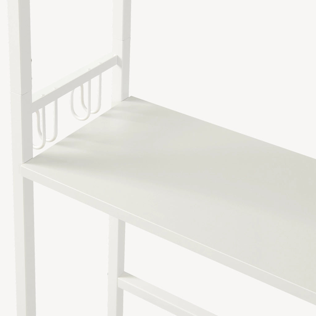 Scaffale Sopra WC Ljukhobro a 3 Ripiani Mensola da Bagno 164 x 64 x 20 cm - Grigio [en.casa]