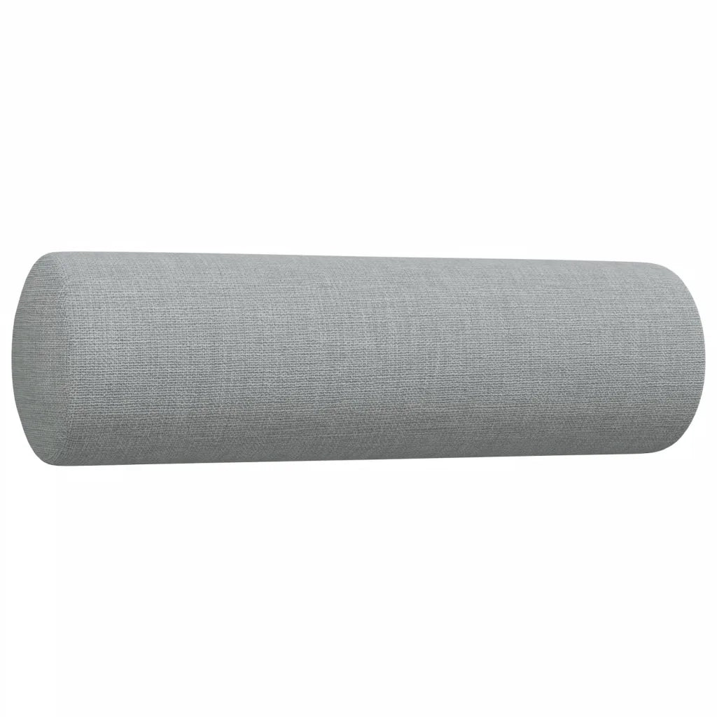 vidaXL Set Divani 3 pz con Poggiapiedi e Cuscini Grigio Chiaro Tessuto