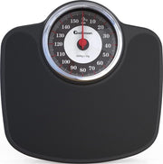Ponderosità analogica con superficie in gomma - Massimo 160 kg, Grandi cifre, Facile da usare, Nessuna batteria richiesta