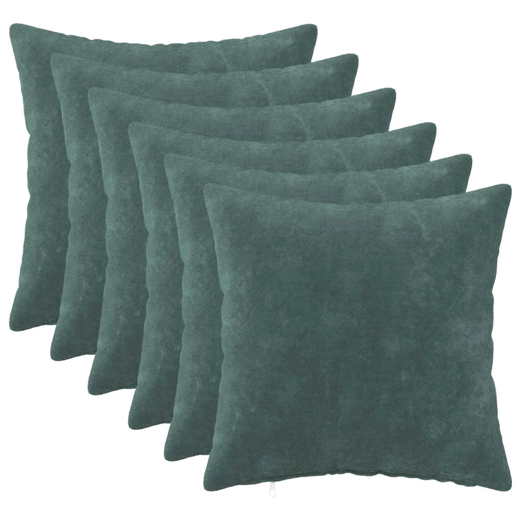 Federa 6 pcs HEERLEN Blu mare 35 x 35 cm Fleece in microfibra 908138