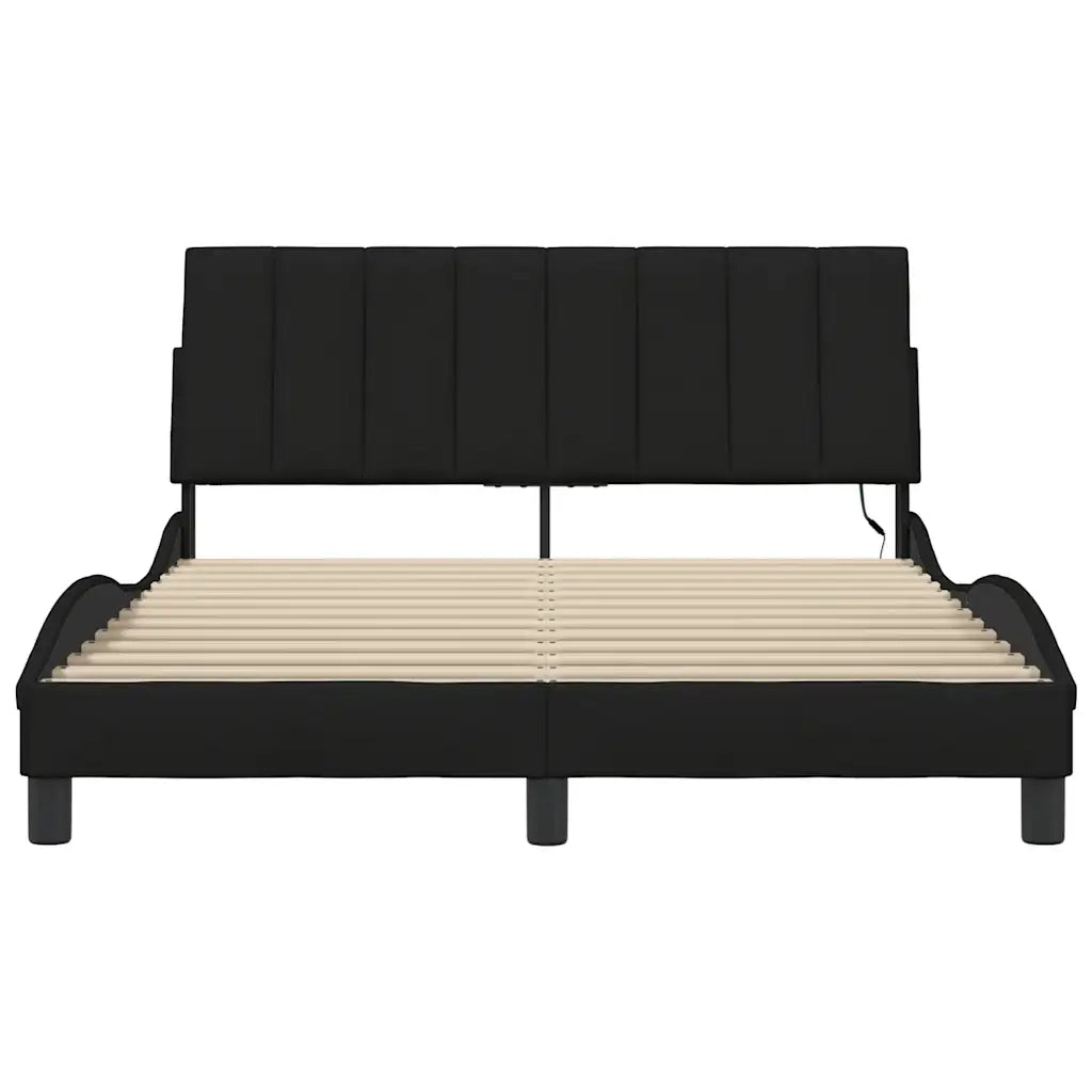Giroletto senza Materasso Hanko Nero 140x200 cm in Tessuto 3310463