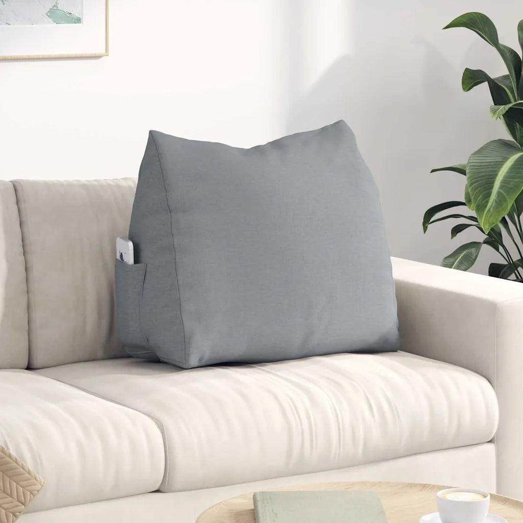Cuscino per Schiena Grigio chiaro 60 x 20 x 50 cm Tessuto