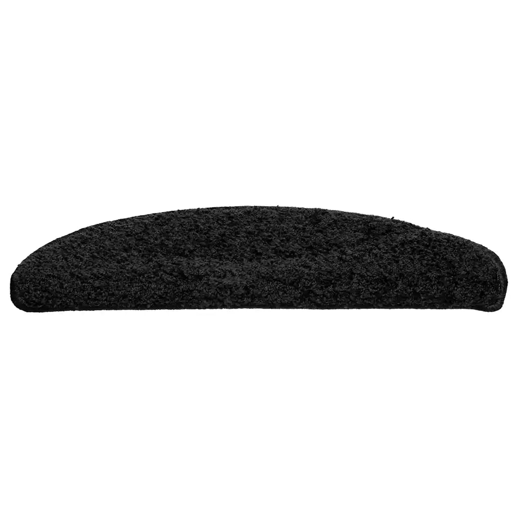 Tappetini per scale 20 pz | Gradini per Scale 56x17x3 cm Nero Semicircolari