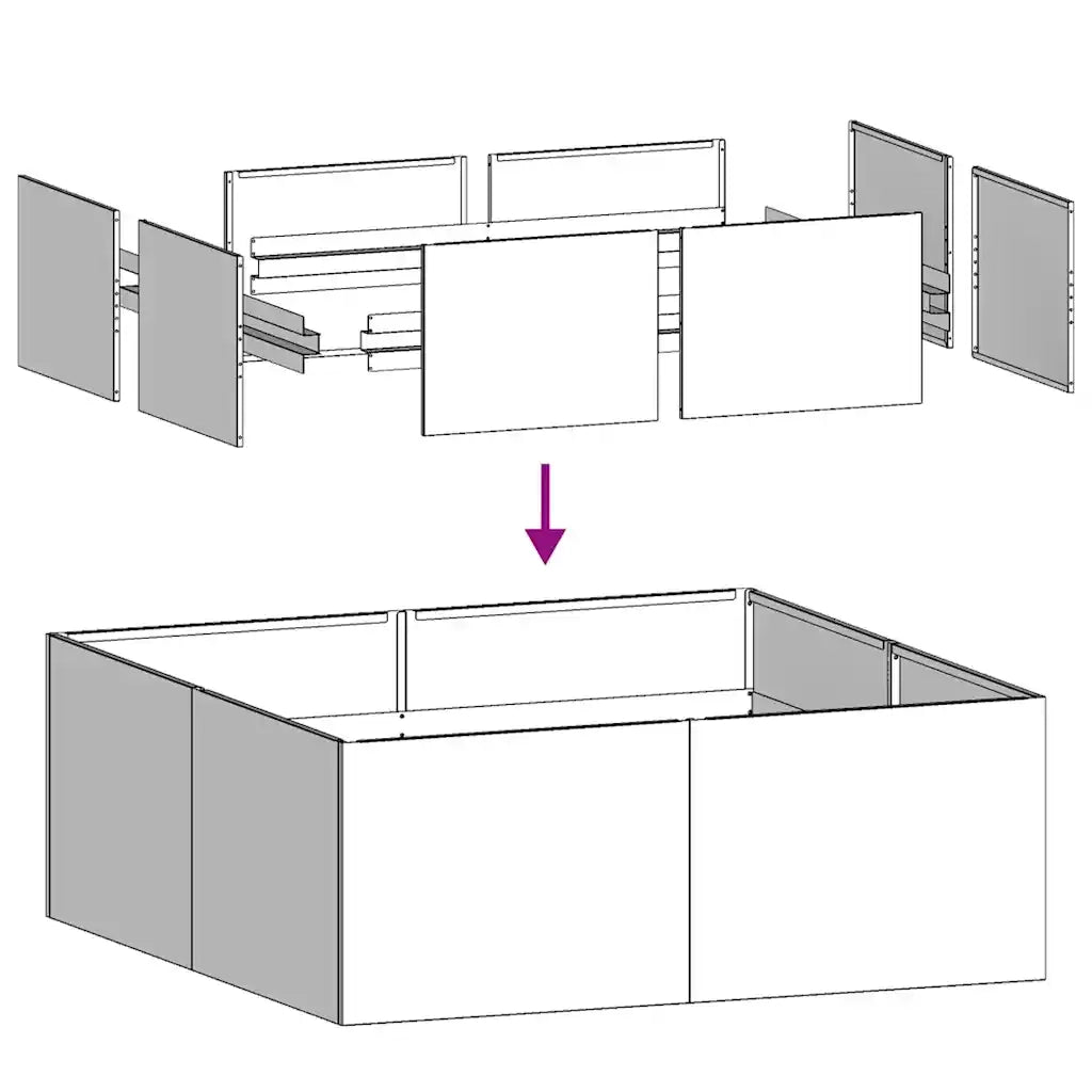 Fioriera 80x80x30 cm in Acciaio Inox 860805