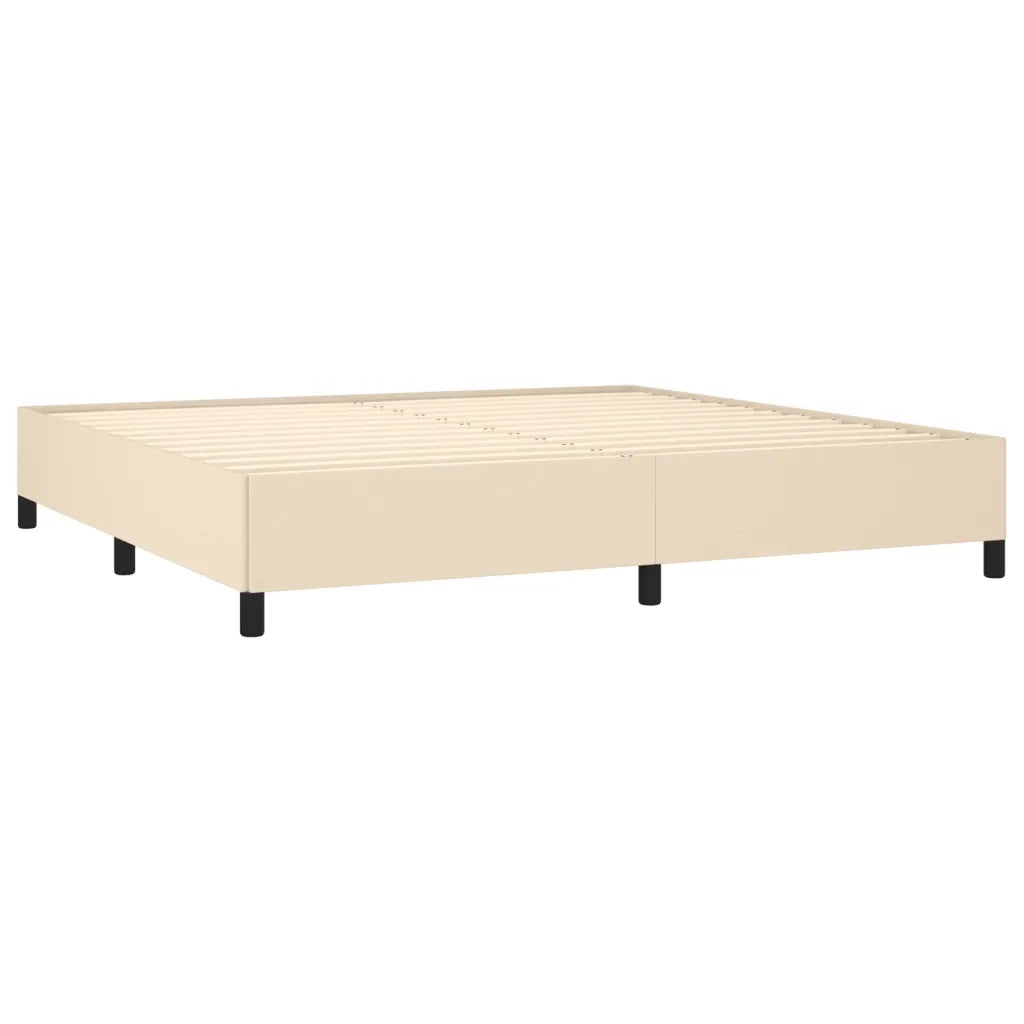 Giroletto a Molle con Materasso Crema 200x200 cm in Tessuto cod mxl 61237