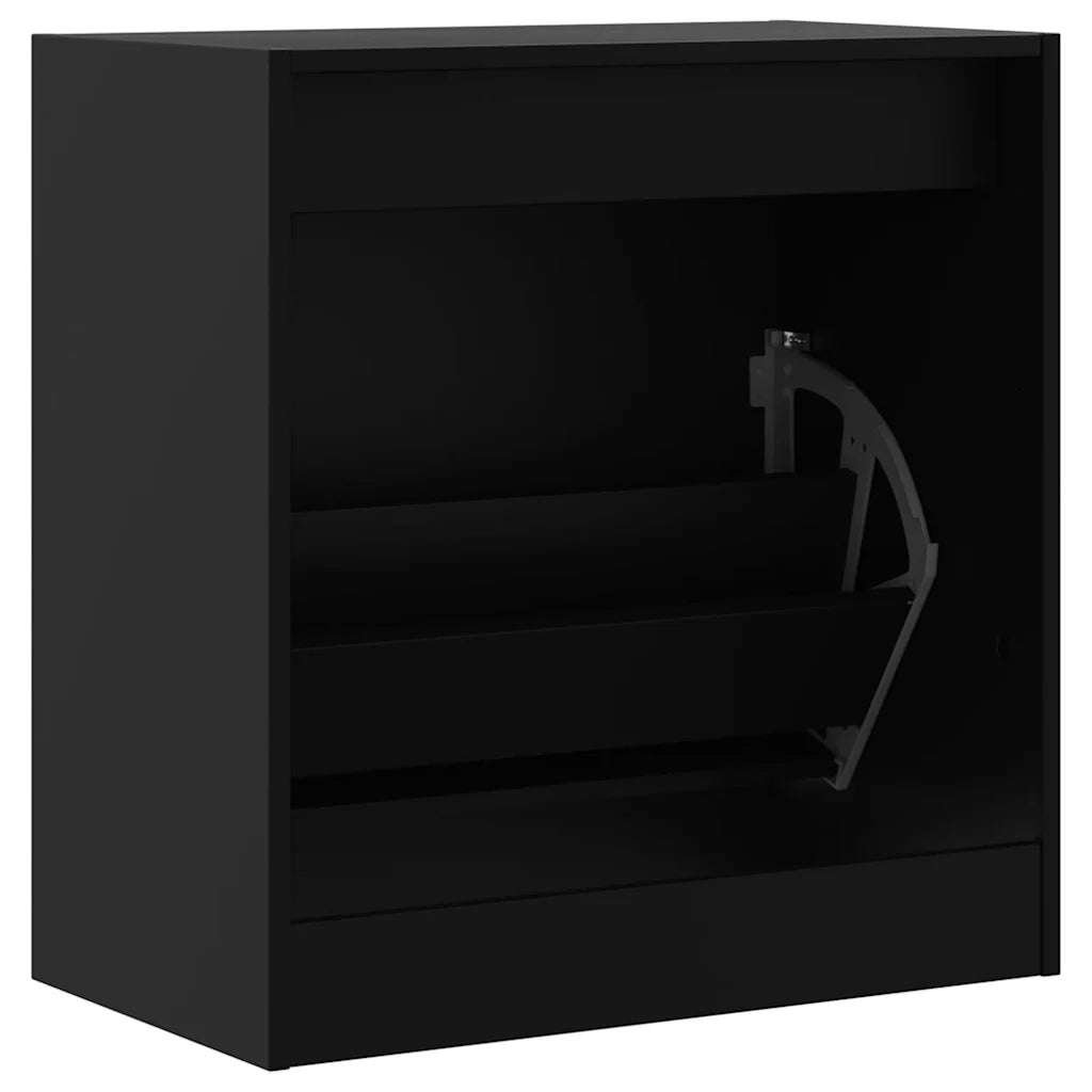 Scarpiera | Mobile per scarpe Nera 60x34x63,5 cm in Legno Multistrato