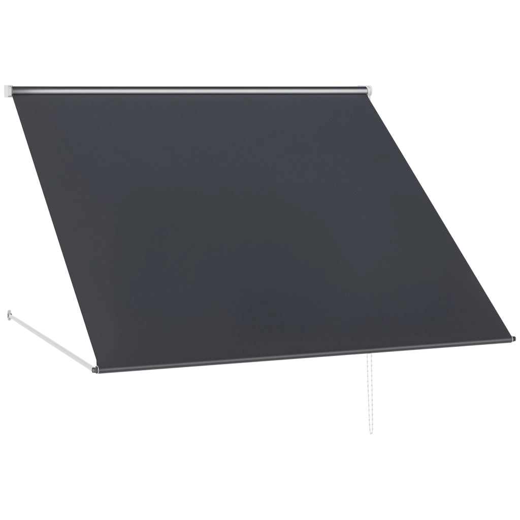 Toldo Retraibile Esterno in Alluminio ¨C zephmum ¨C Grigio Scuro 150x120 cm