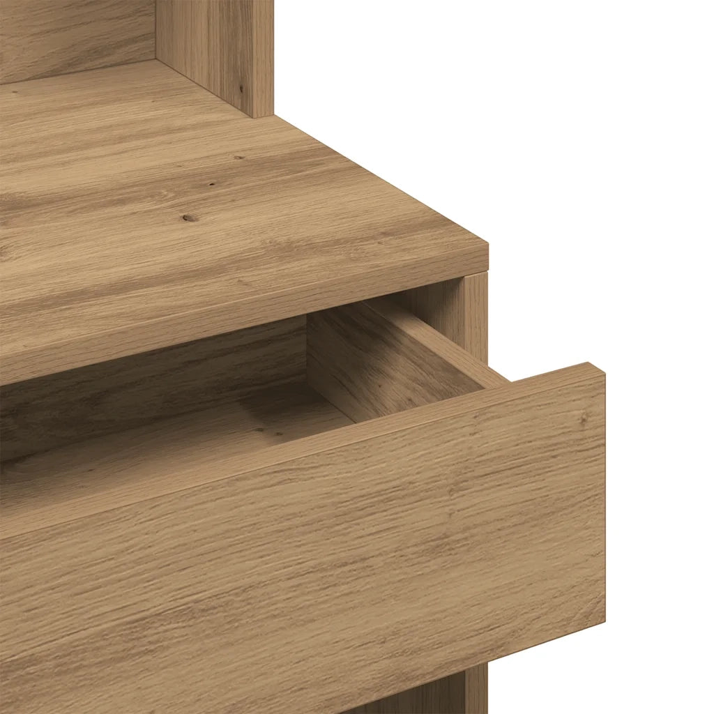 Toeletta con Specchio-Tavolo da Vanit¨¤ Rovere Artigianale 74,5x40x141 cm