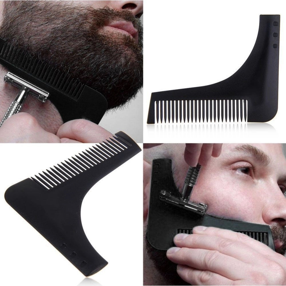 Trade Shop - Pettine Barba Modella Baffi Basette Modella Regola Accorcia Rifinisce Barbiere -