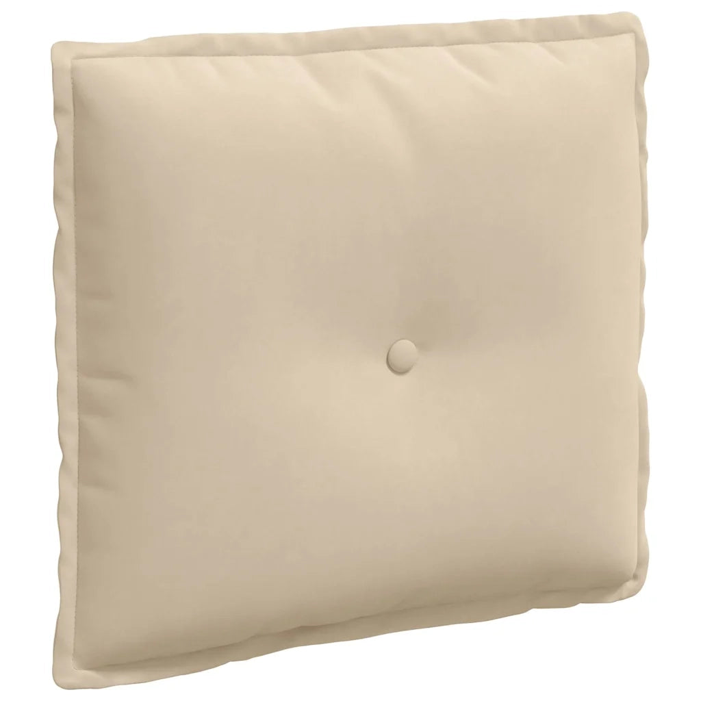 Cuscino per Schiena Crema 50 x 45 cm Tessuto in Microfibra