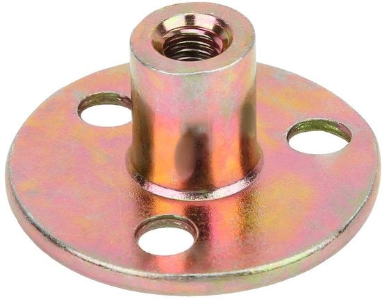 Mortise per Flangia 5 Stuks - Acciaio Giallastro - M6/M8/M10 - Con 3 Gocce - Forma Unica - Resistenti e Solide - Viti per Flangia