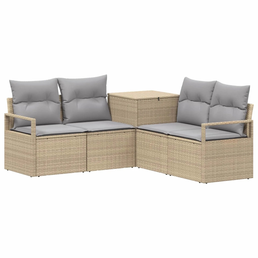 Set di divani 5 pz Beige e Grigio Chiaro 3447803