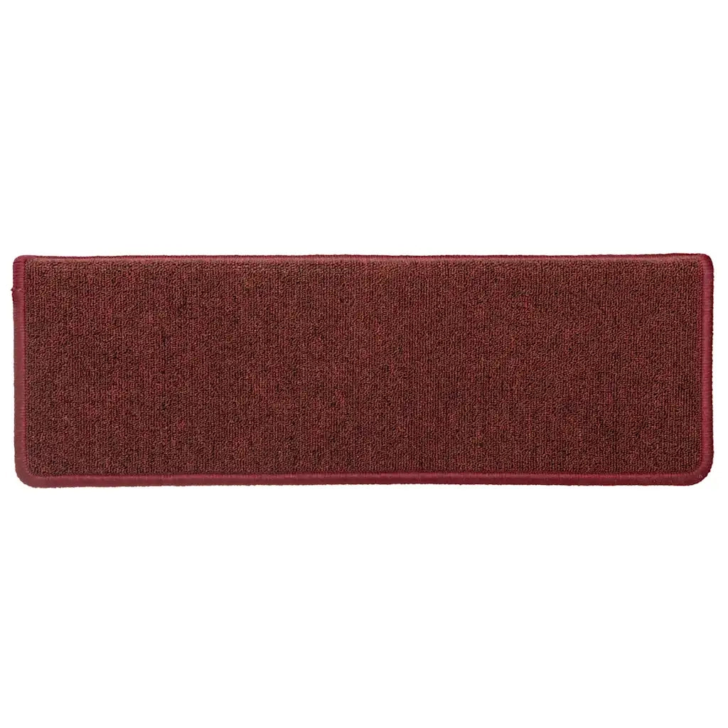 Tappetini per scale 30 pz 65x21x4 cm Bordeaux bordo rettangolare 3365779