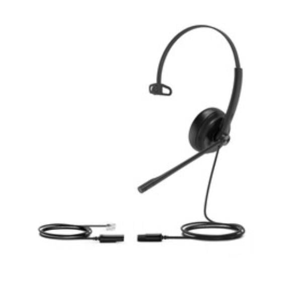 Yealink yhs34 lite mono auricolare cablato a padiglione ufficio nero - YHS34-MONO