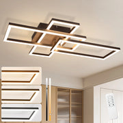 ZMH Lampada da soffitto LED nera a 3 luci 102 cm moderna dimmerabile per soggiorno e camera da letto