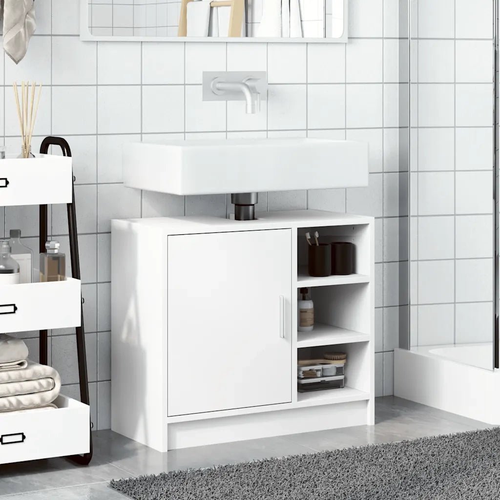 vidaXL Mobile Lavabo Bianco 63x29x55 cm in Truciolato