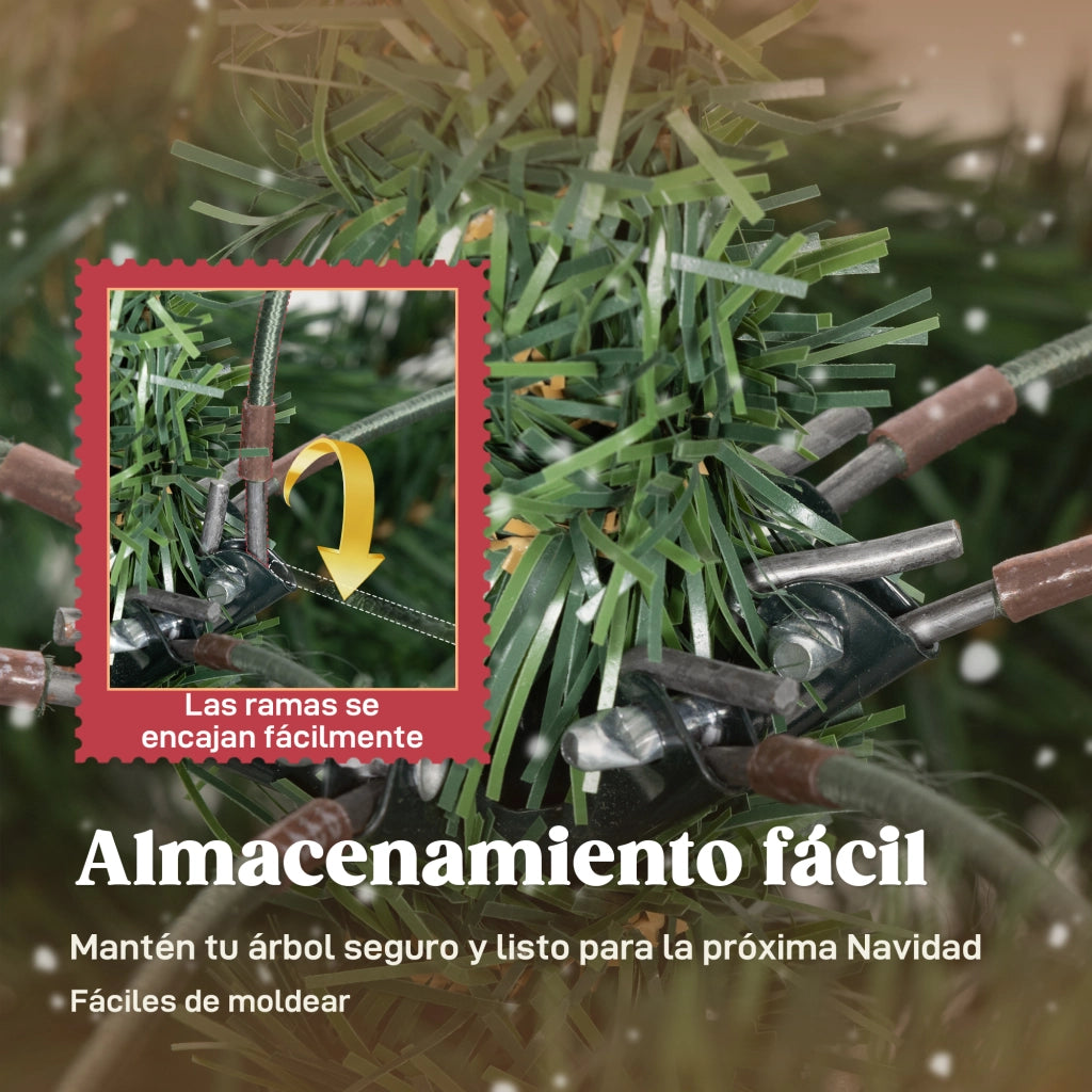 Albero di Natale Artificiale 210 cm ¨C Zephmum ¨C Effetto Neve Pieghevole