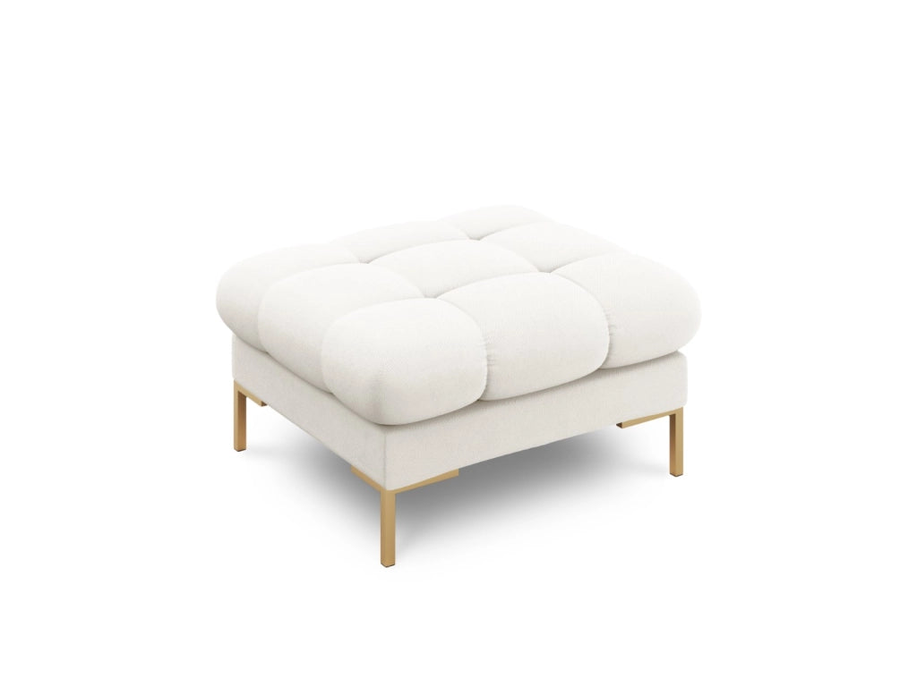 Cosmopolitan Design - Pouf "Bali" in tessuto strutturato beige chiaro 