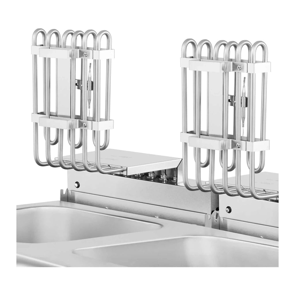 Friggitrice elettrica doppia 26 litri 10.000 watt rubinetto zona fredda mobile professionale in acciaio inox 14_0003983