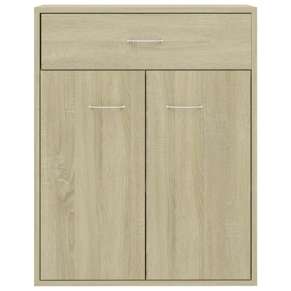 Buffet credenza cassettiera armadio mobile contenitore organizer cucina soggiorno rovere Sonoma 60 x 30 x 75 cm legno ingegnerizzato marrone 02_0031589