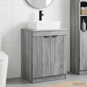 Set di mobili per il bagno Sonoma grigio Legno ingegnerizzato 3404246