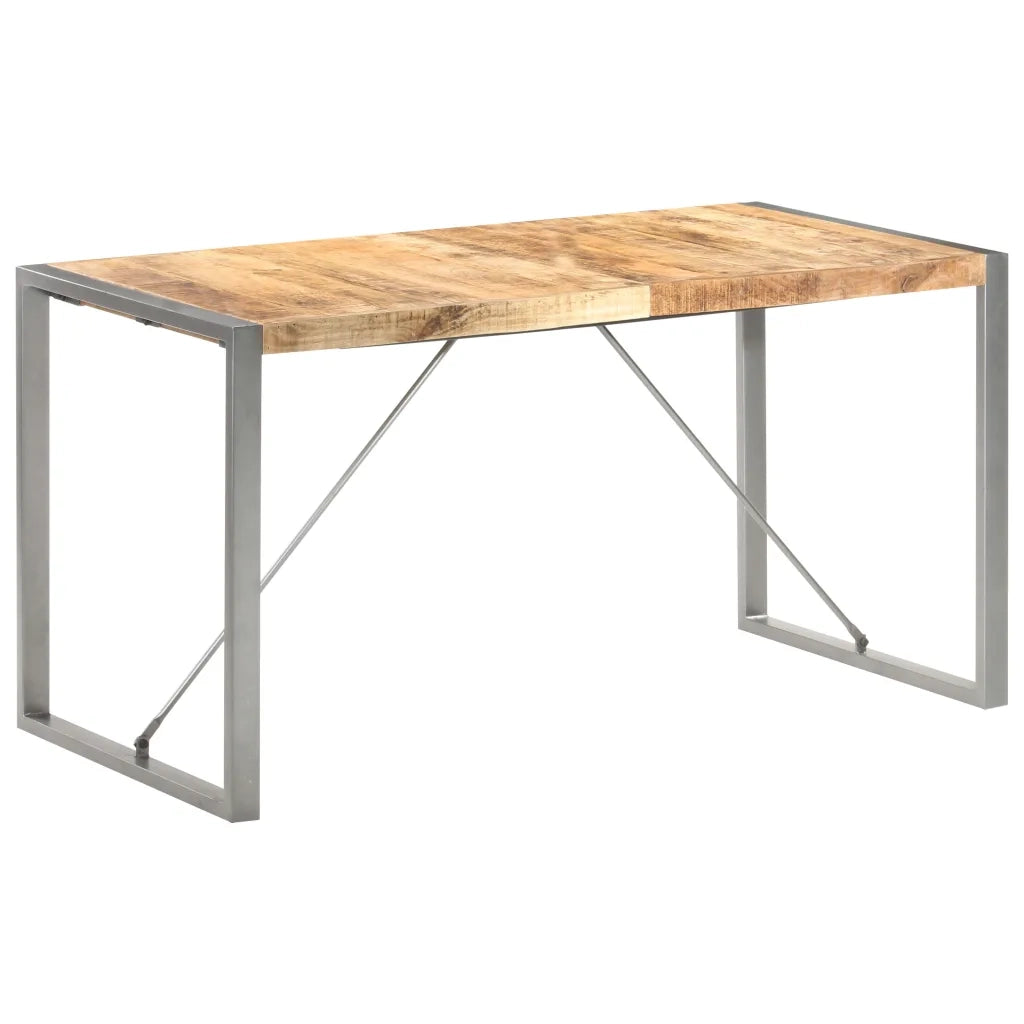 Tavolo da Pranzo 140x70x75 cm in Legno Massello di Mango Grezzo 321562