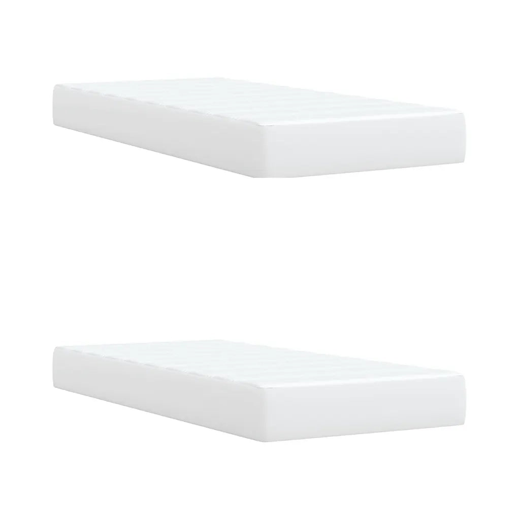 Giroletto a Molle con Materasso Bianco 200x200cm in Similpelle
