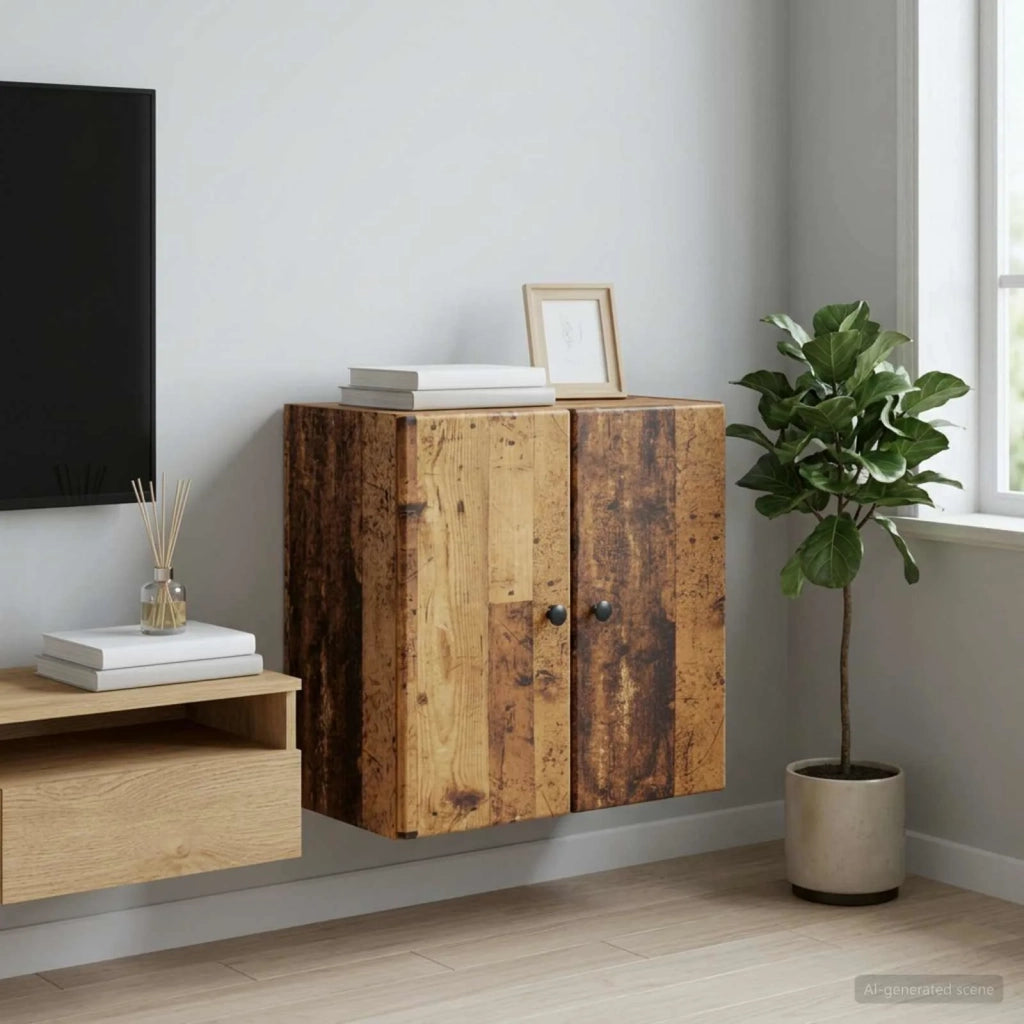 Mobiletto a muro Legno antico 59 x 31 x 60 cm 899093