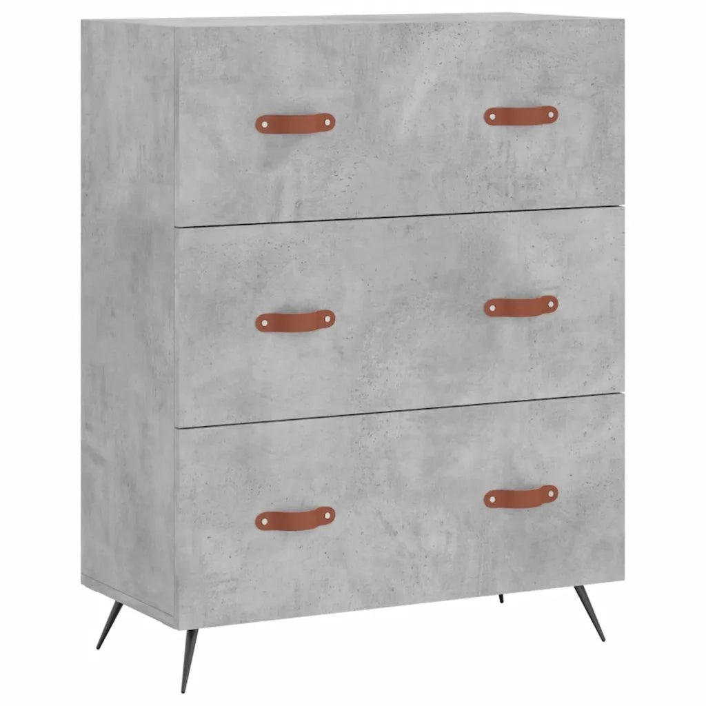 Credenza Grigio Cemento 69,5x34x180 cm in Legno Multistrato 3195823