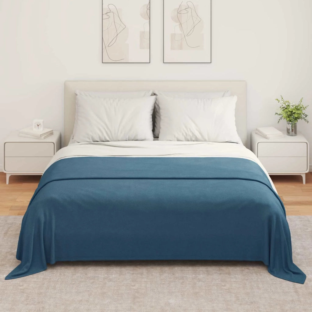 Coperte da Pile 6 pcs Blu navy 280 x 210 cm Panno