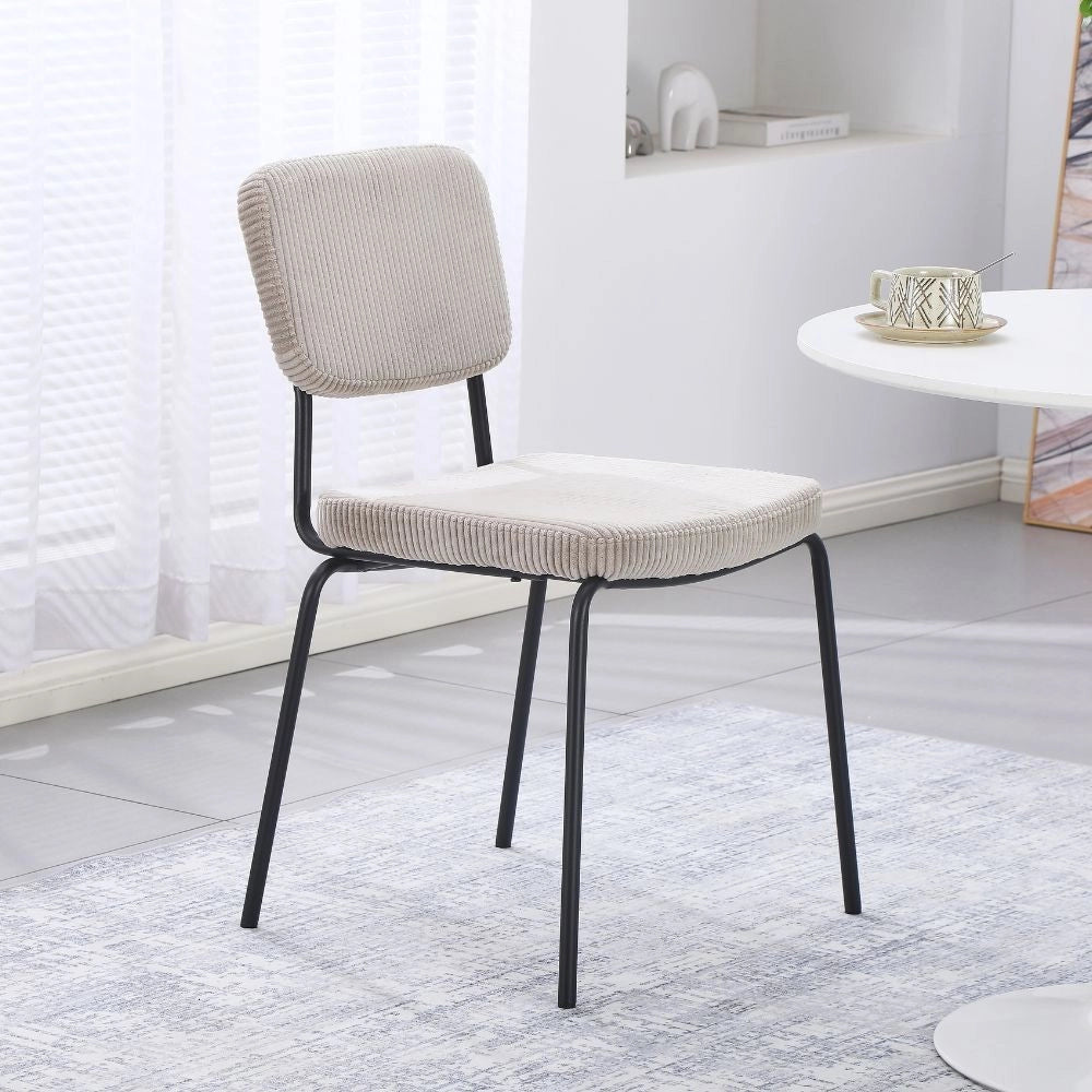 Set 4 Sedie imbottite Juno taupè 44x55x83H – Il comfort in stile industriale