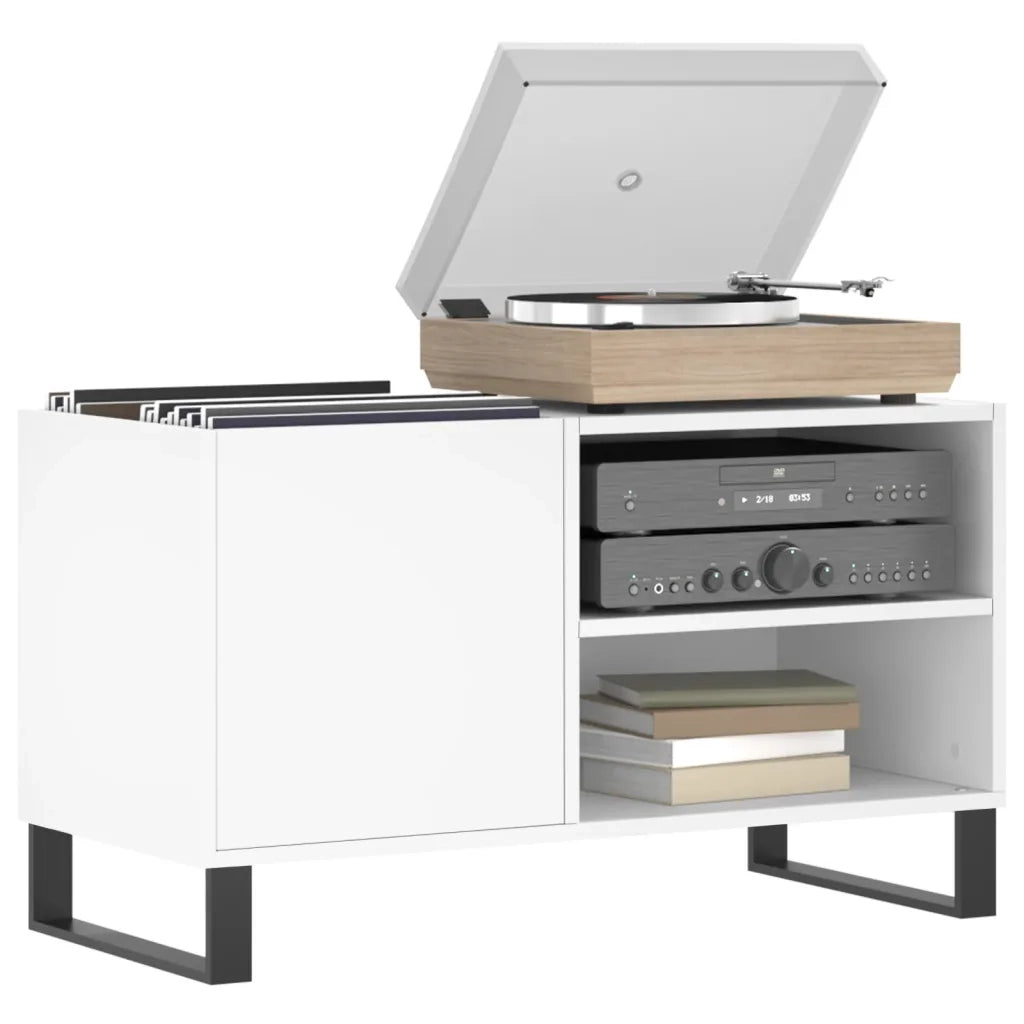 Mobile Porta Dischi Bianco 85x38x48 cm in Legno Multistrato CFW1930510