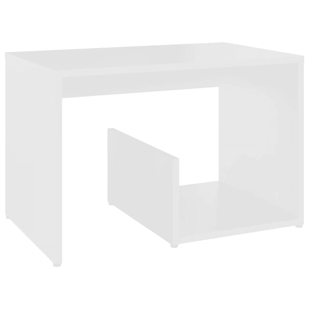 Tavolino Bianco 59x36x38 cm in Legno Multistrato 806696