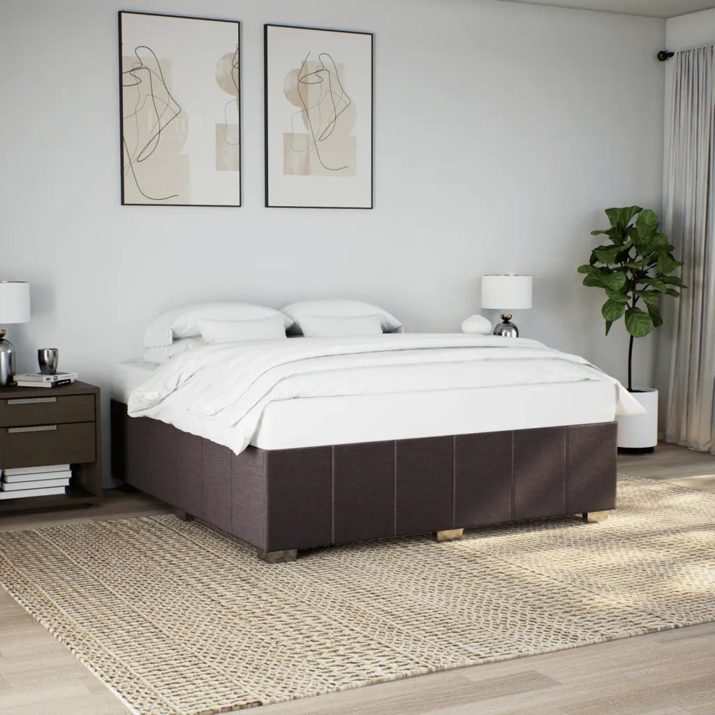 Giroletto senza Materasso Marrone Scuro 180x200 cm Tessuto 3284856