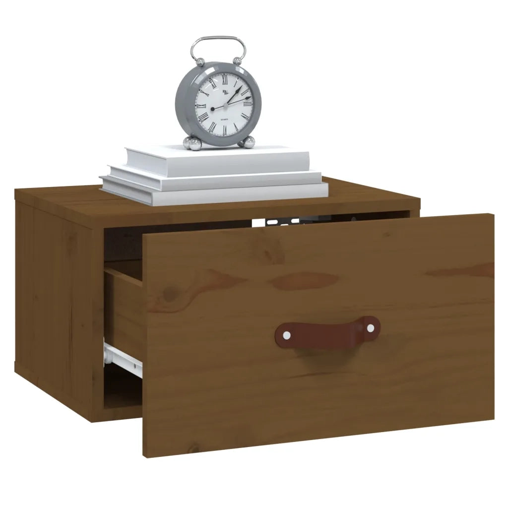 Comodini a Muro 2 pz ambra 40x29,5x22 cm 820993
