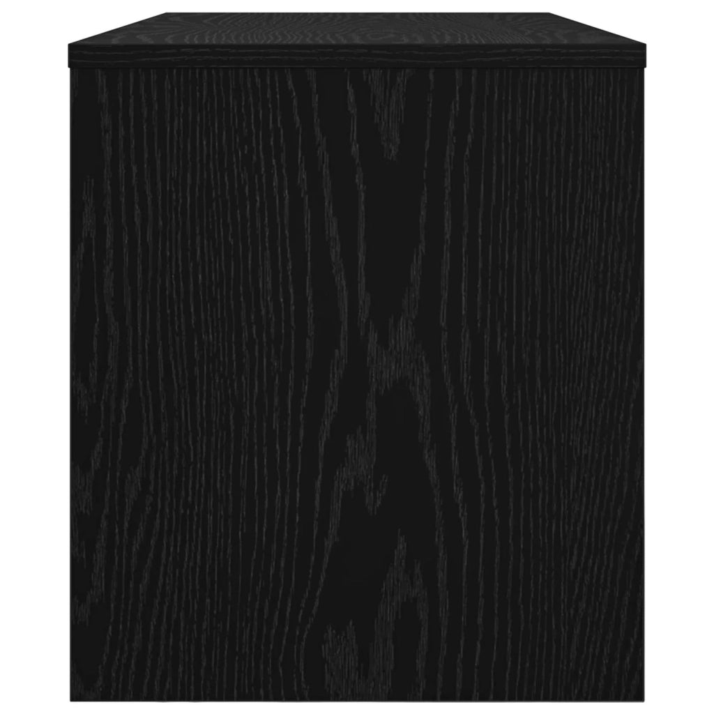 Mobile porta TV rettangolare moderno con ripiano soggiorno 80 x 35 x 40 cm legno di rovere nero ingegnerizzato 02_0058346