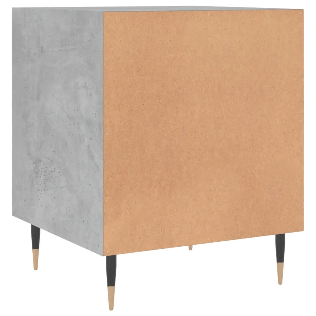 Comodini 2 pz Grigio Cemento 40x40x50 cm in Legno Multistrato 827525