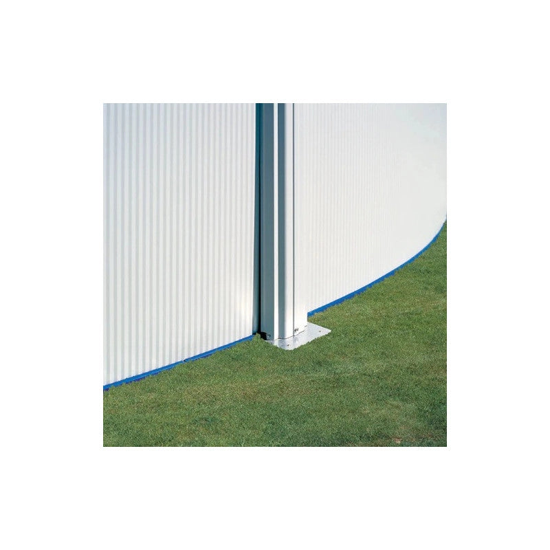 Piscina fuori terra ovale in acciaio con filtro a sabbia e skimmer, 730x375x120 cm con scaletta sicurezza - GRE