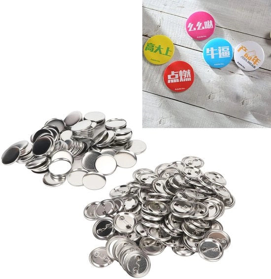 Set di Badge 100 Pezzi - Badge Accessori - Pino - Lavorazione Artigianale - Pino Metallico - Materiale di Regalo Creativo - Pini