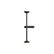 Maytoni Applique moderna Touch 1 luce LED integrato nero metallo vetro opaco bianco