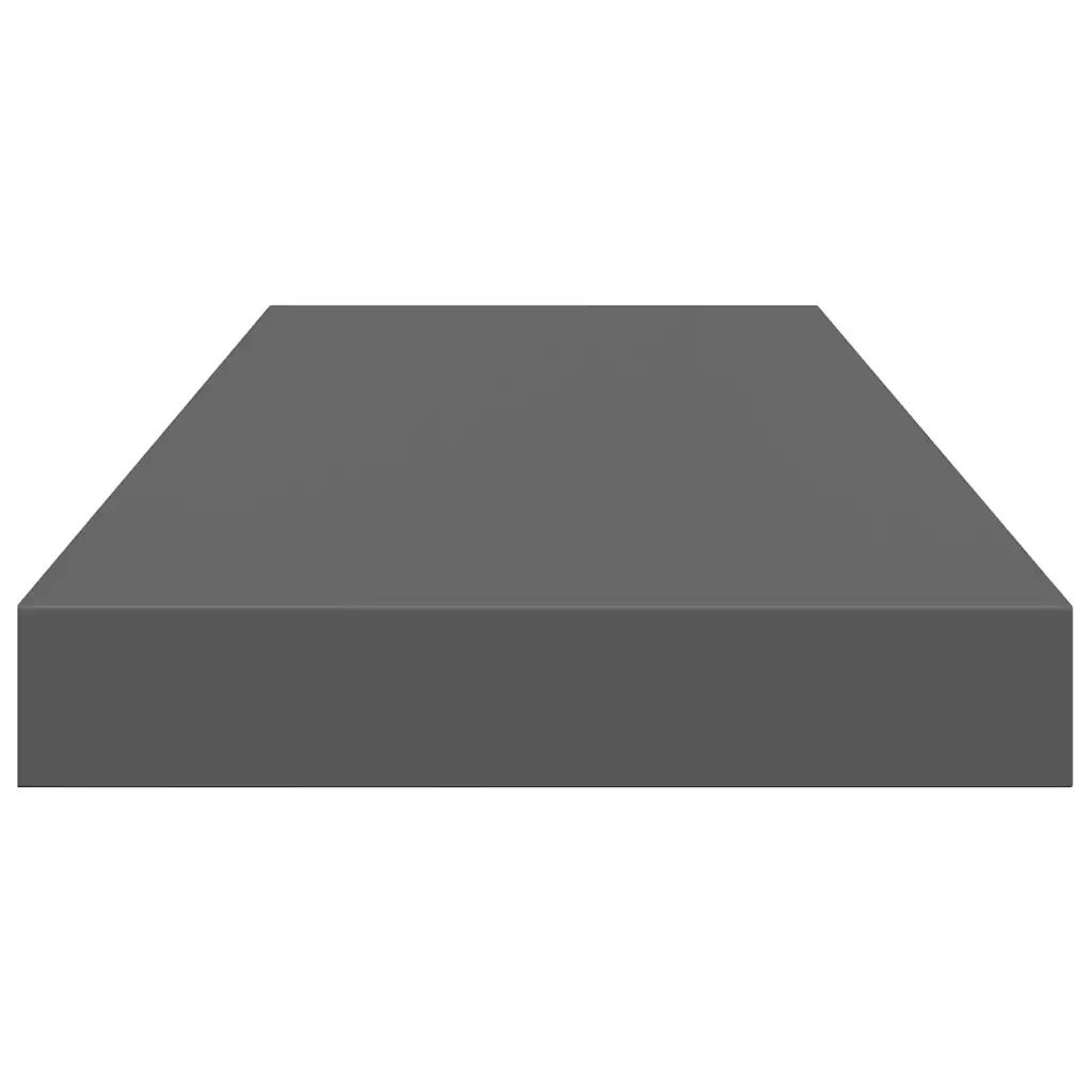 Scaffali a Parete 2 pz Grigio Lucido 60x23,5x3,8 cm in MDF 323791