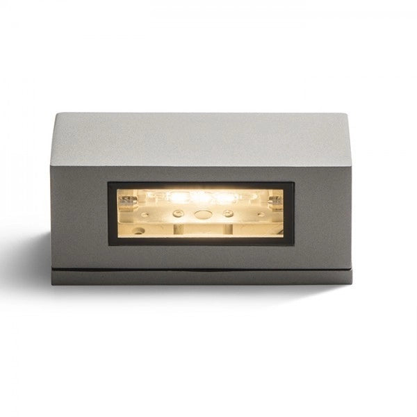 Faretto applique WOOP da parete grigio argento  230V R7s 78mm 48W IP54