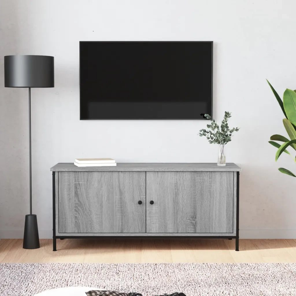 Mobile TV | Armadietto TV | Mobile Porta TV con Ante Grigio Sonoma 102x35x45 cm Legno Multistrato