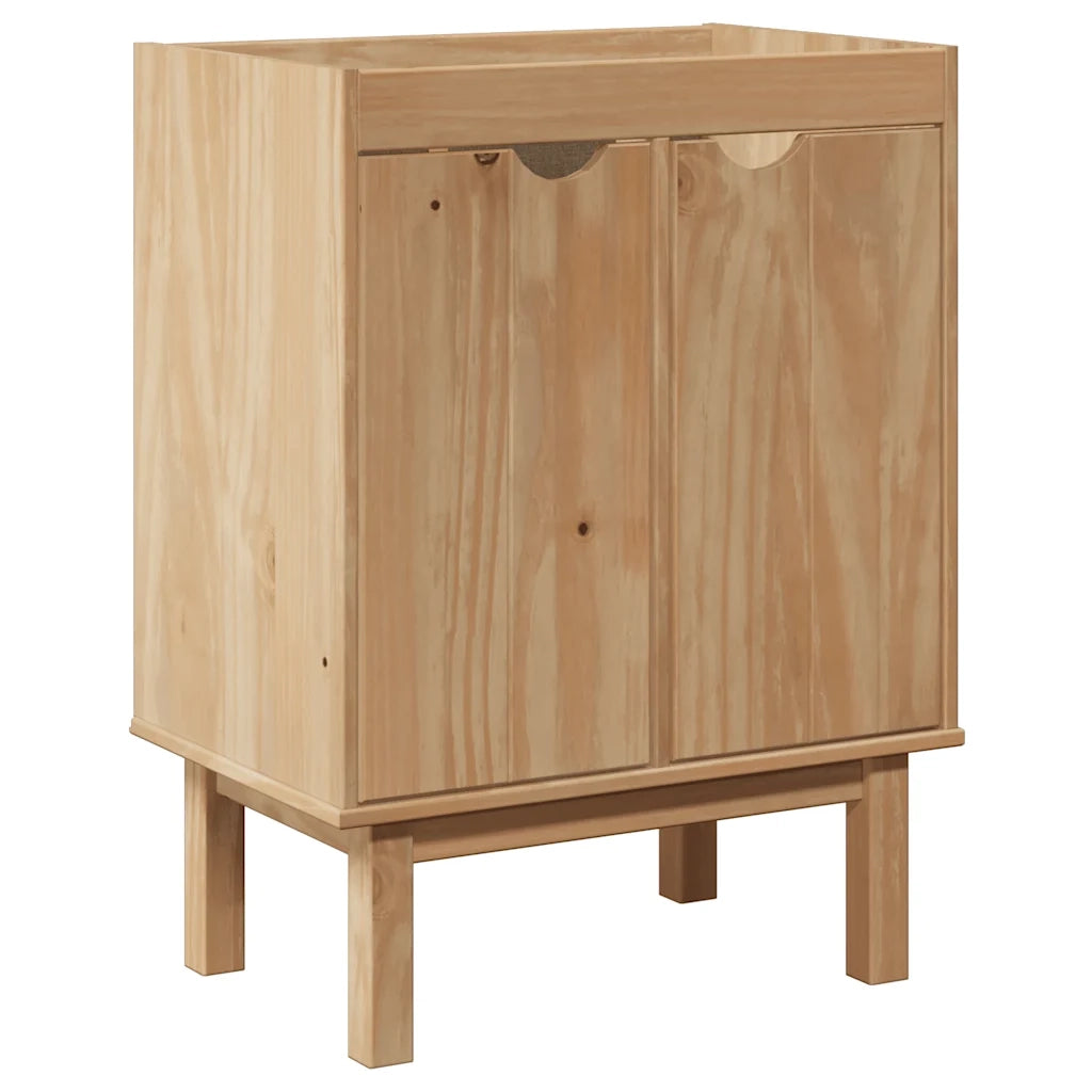 Mobile da Bagno OTTA 59x40x80 cm in Legno Massello di Pino